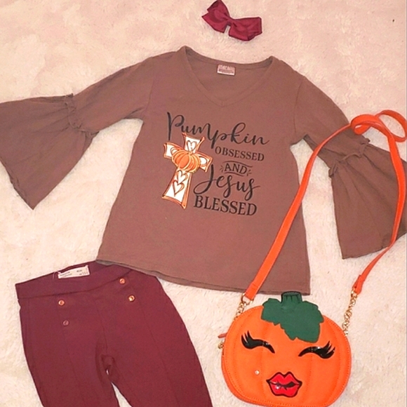 Pumpkin/ Jesus blessed Top - Picture 3 of 13